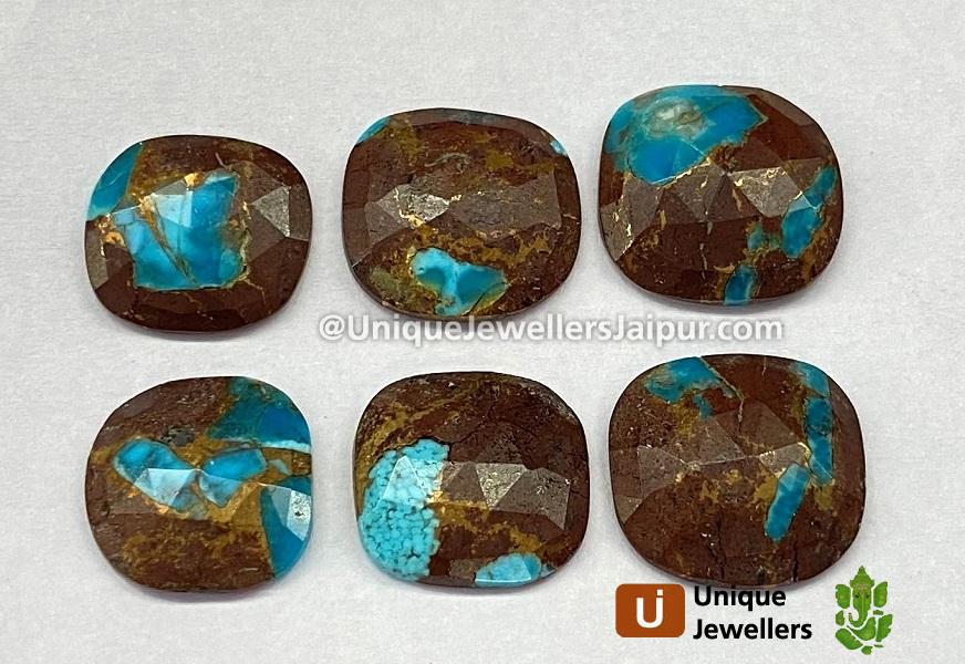 Copper Lava Mohave Turquoise Rose Cut Slices